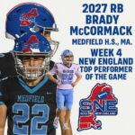 Brady McCormack, 2027 RB from Medfield High, MA, New England top performer Week 4.