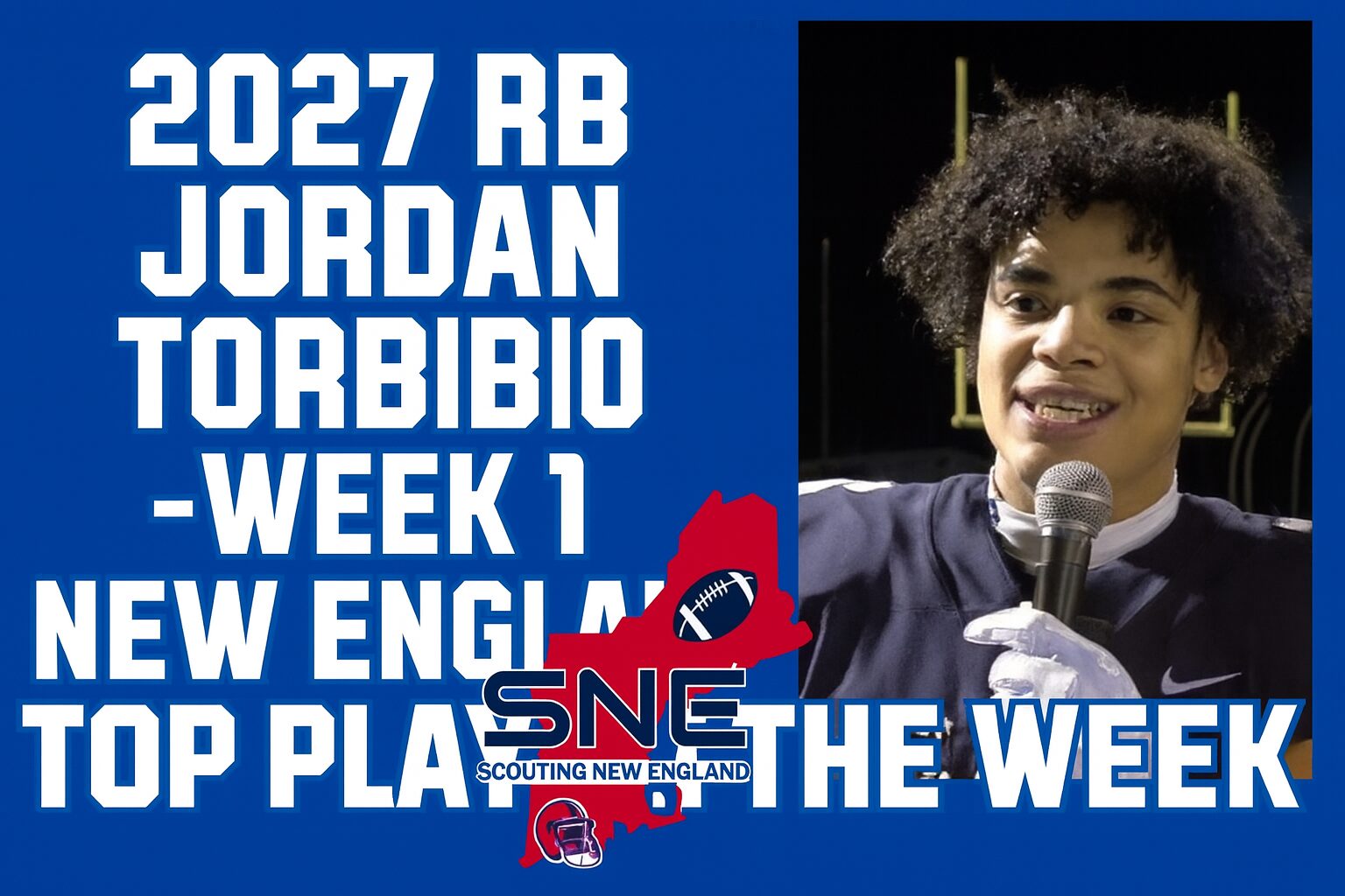 2027 RB Jordan Corbiblio named Week 1 New England Top Player.