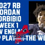 2027 RB Jordan Corbiblio announces New England top play in Week 1.