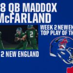 QB Maddox McFarland named top playmaker in Week 2 against New England.