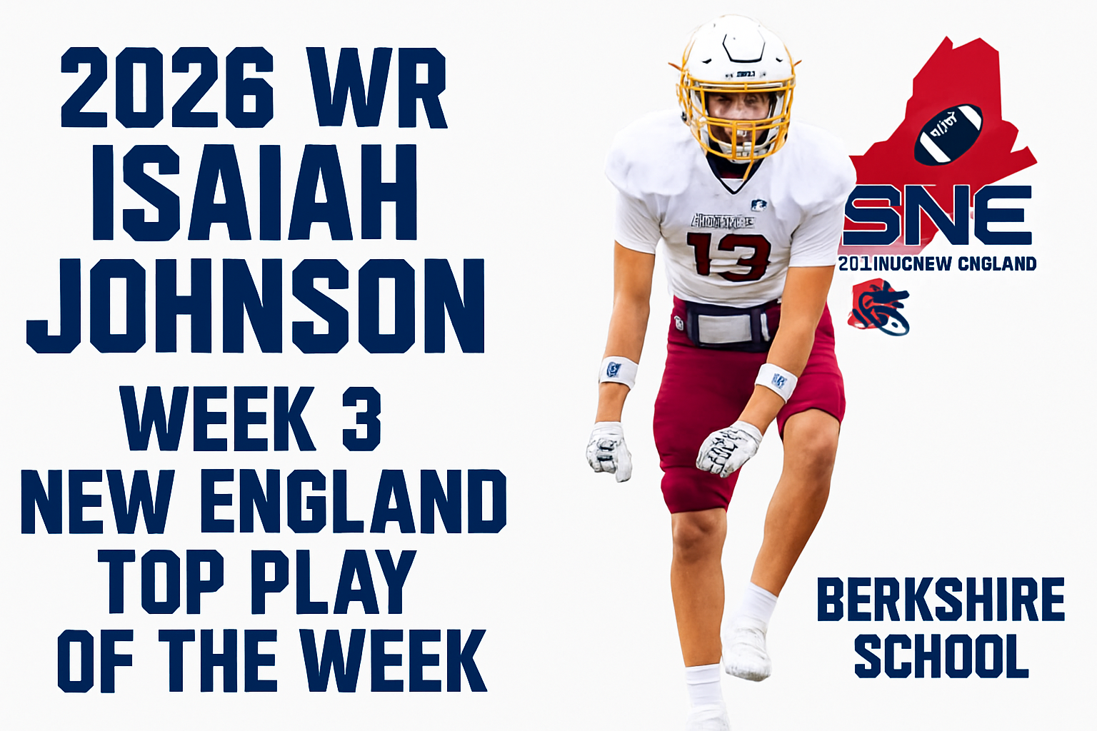 Isaiah Johnson named Week 3 Special Teams Player of the Week against New England.