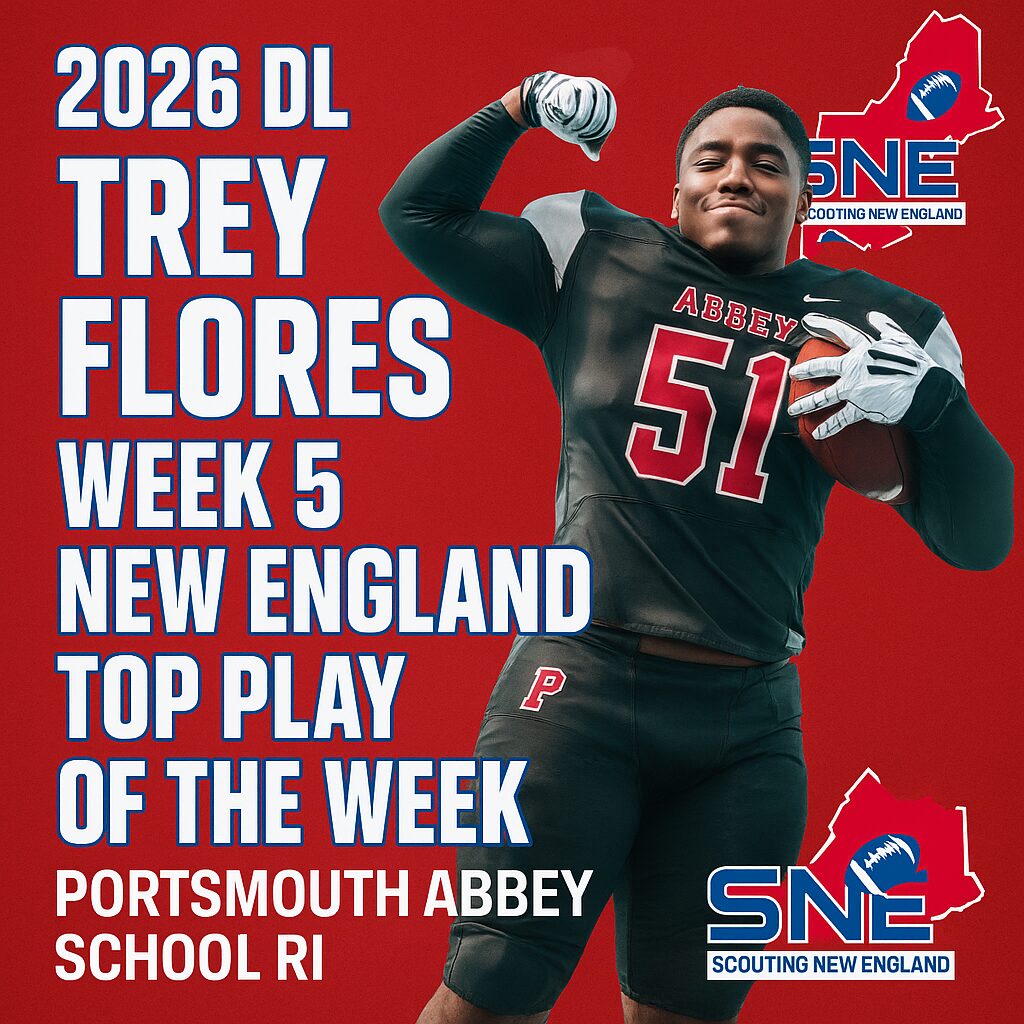 Trey Flores named Week 5 New England Top Play of the Week.