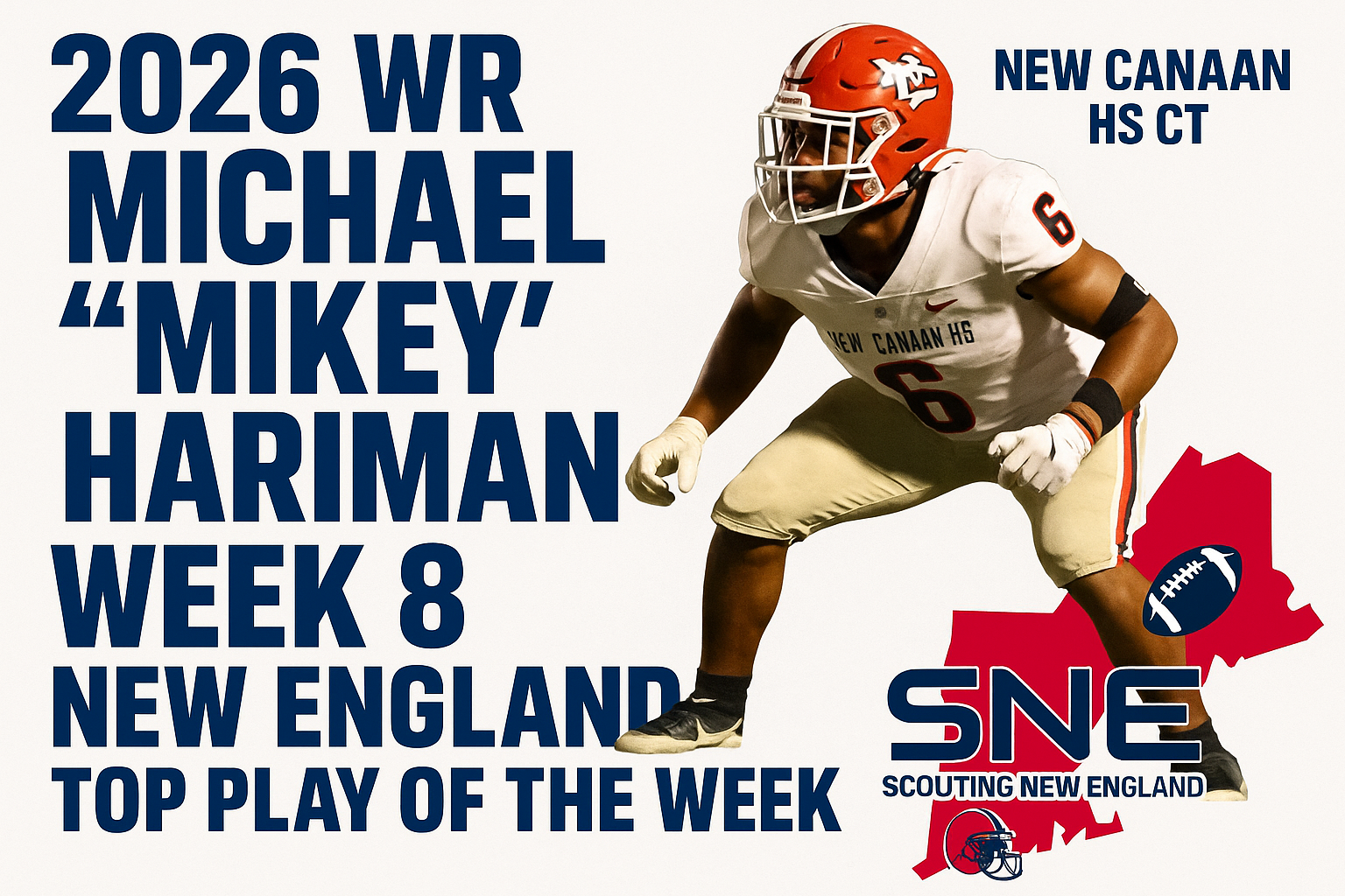 Michael 'Mikey' Trimian scores a touchdown in Week 8 against New England.