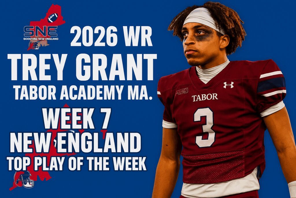 2026 WR Mikey Grant recognized as Player of the Week in New England.