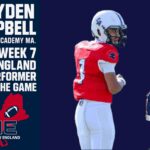 Hayden Campbell, Week 7 New England football player, former player of the game.