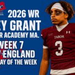 2026 WR Jay Grant named Player of the Week in New England for Week 7.