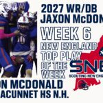 Jaxon McDonald ranked top NFL prospect in Week 6 by SNE scouting.