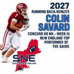 Colin Savard, top performer in Week 10 for Concord HS football in 2027.