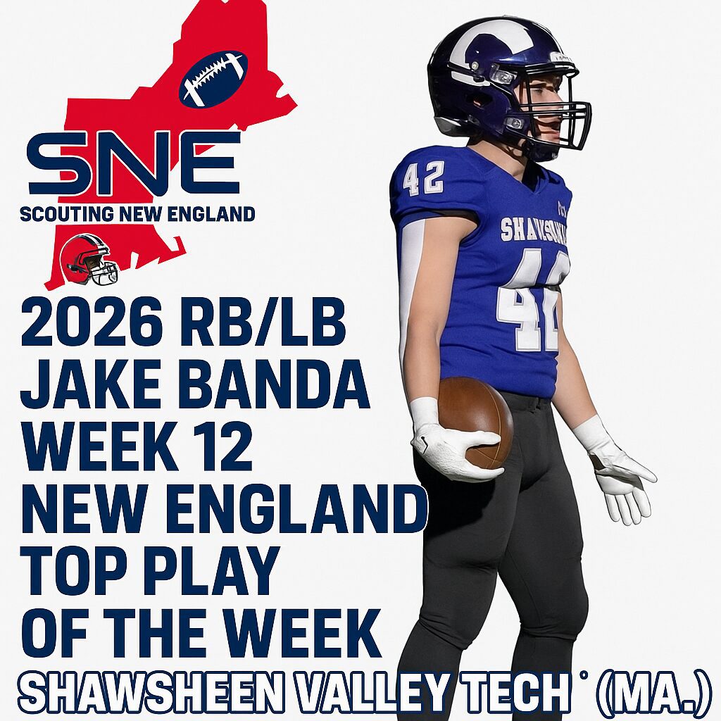 Jake Banda named SNE Player of the Week for New England in week 12.