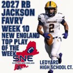 RB Jackson Favry's Week 9 game against New England in 2027.