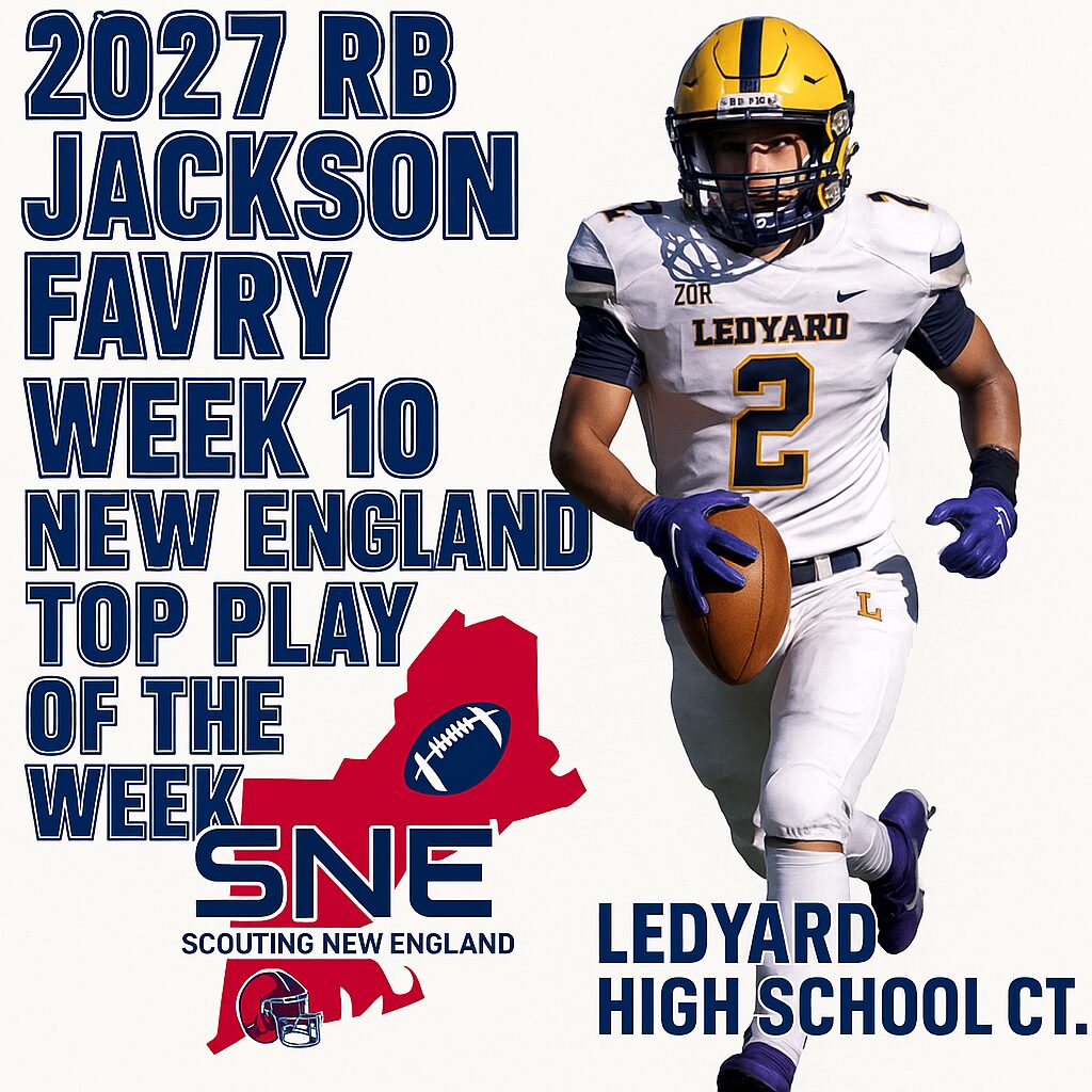 RB Jackson Favry's Week 9 game against New England in 2027.