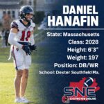 Daniel Hanafin in football gear, ready for action.