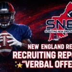 New England Recruiting Report promoting verbal offers in football recruiting.