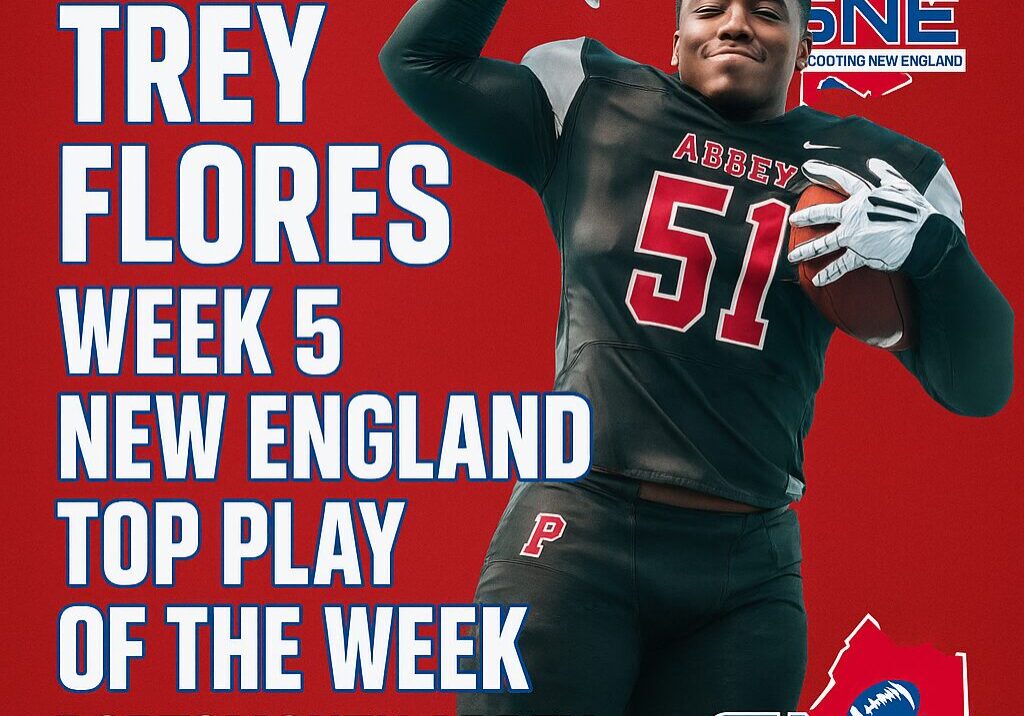 Trey Flores named Week 5 New England Top Play of the Week.