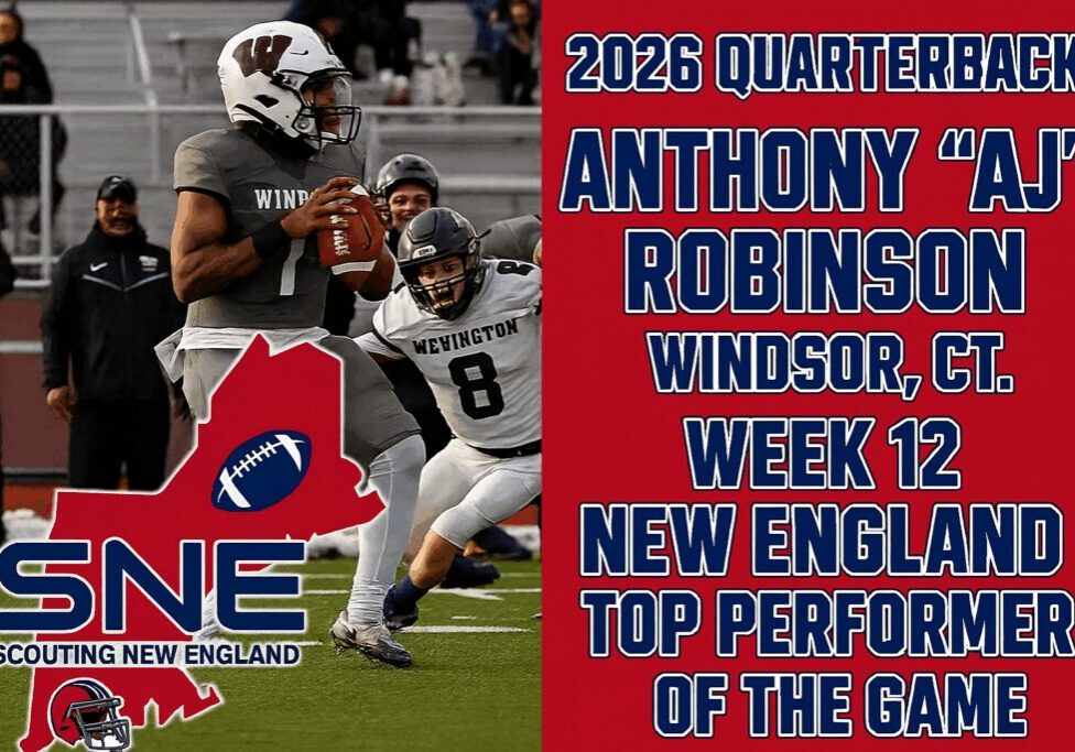 Anthony Robbins named 2026 quarterback for New England.