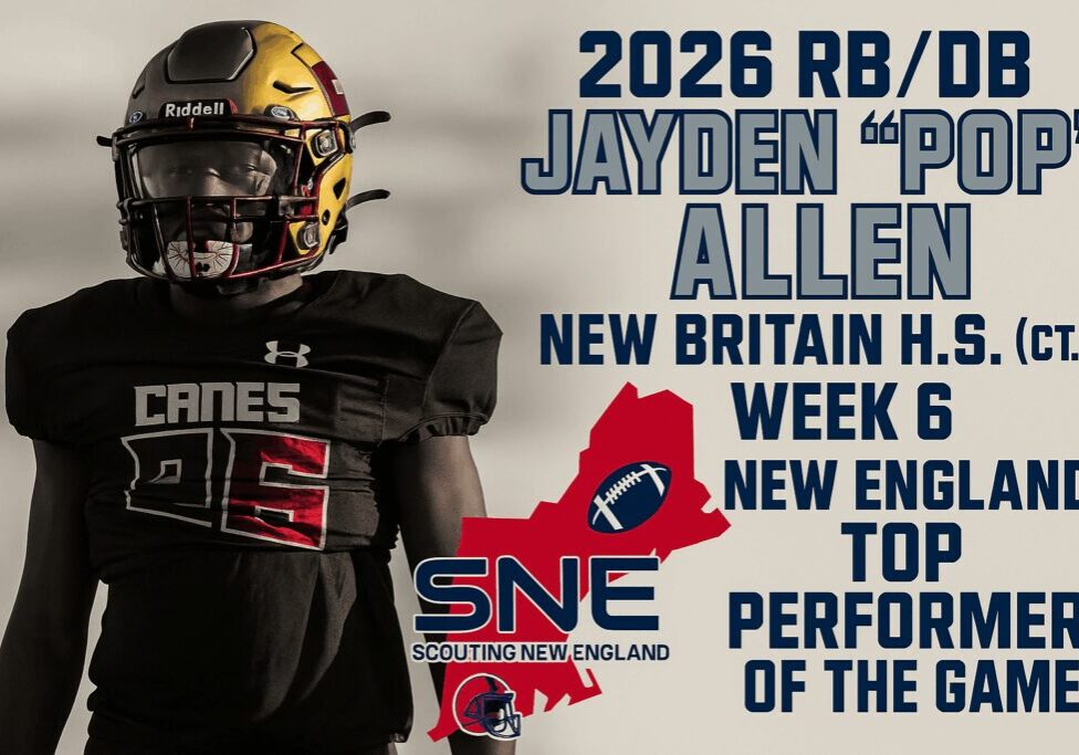 Jayden Allen named 2026 RB/WR of the week for New England in SNE.