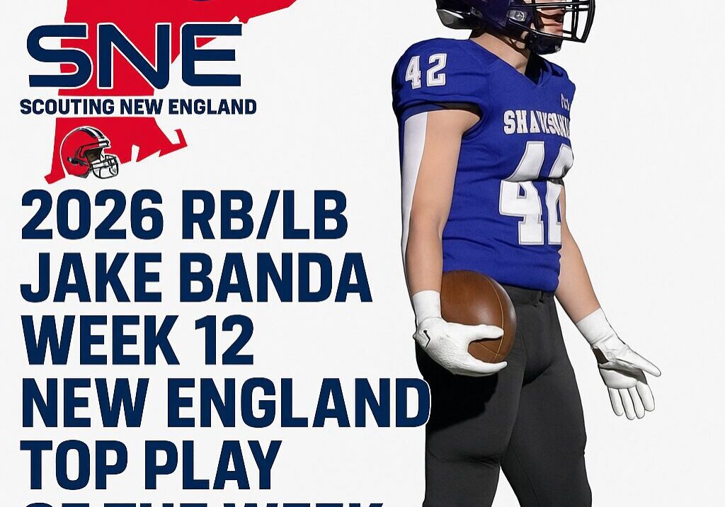 Jake Banda named SNE Player of the Week for New England in week 12.