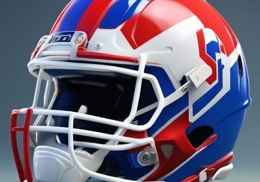 A helmet with the words " scouting new england " on it.