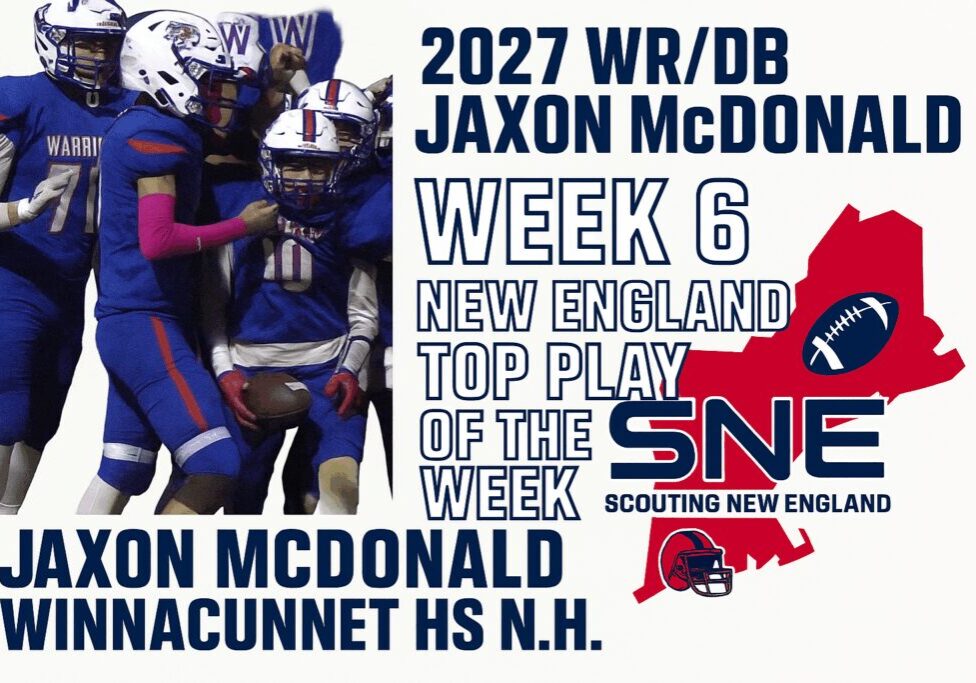 Jaxon McDonald ranked top NFL prospect in Week 6 by SNE scouting.