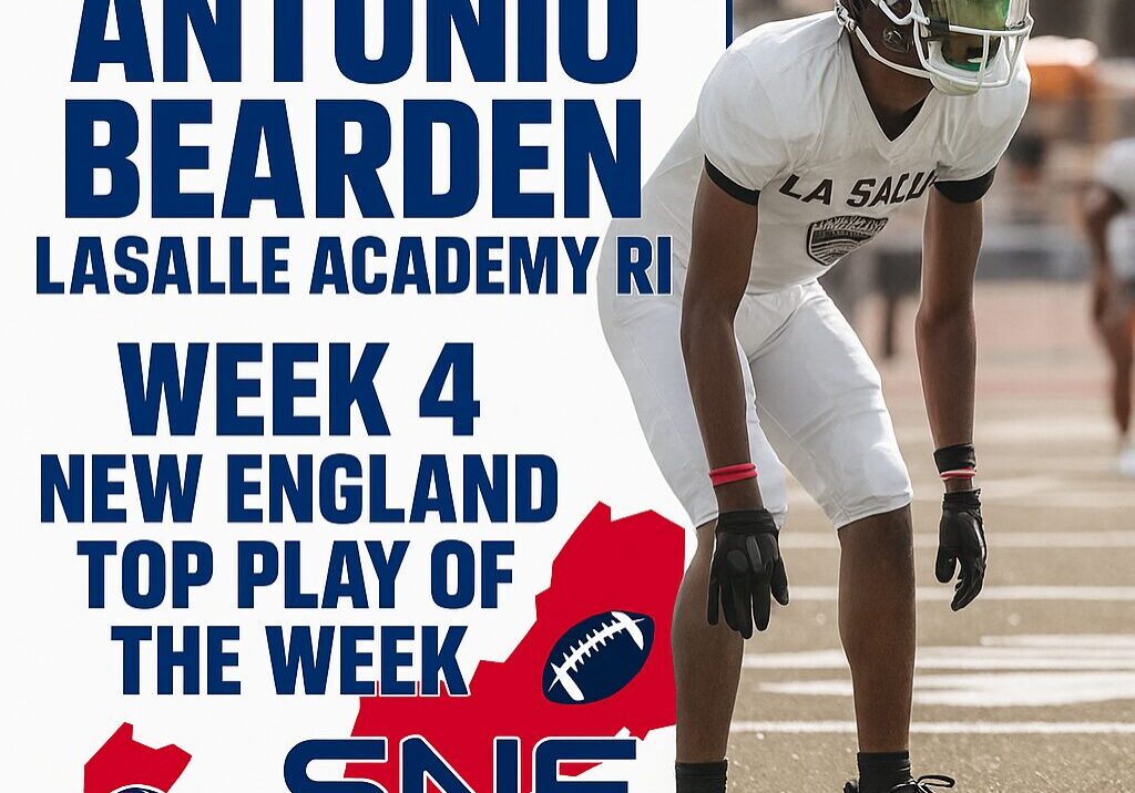 Antonio Bearden named New England Top Play of the Week for Week 4 in 2026.
